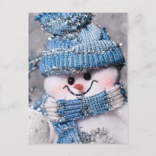 Cartão Postal bonitinho Snowman
