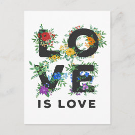 Cartão Postal Bonito Amor Floral É Orgulho De Amor