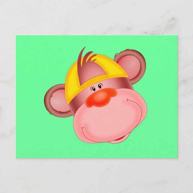 Cartão Postal Bonito Cartoon Mackey Face (Frente)