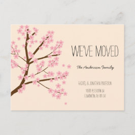 Cartão Postal Bonito Cherry Blossoms Sakura Árvore que mudamos