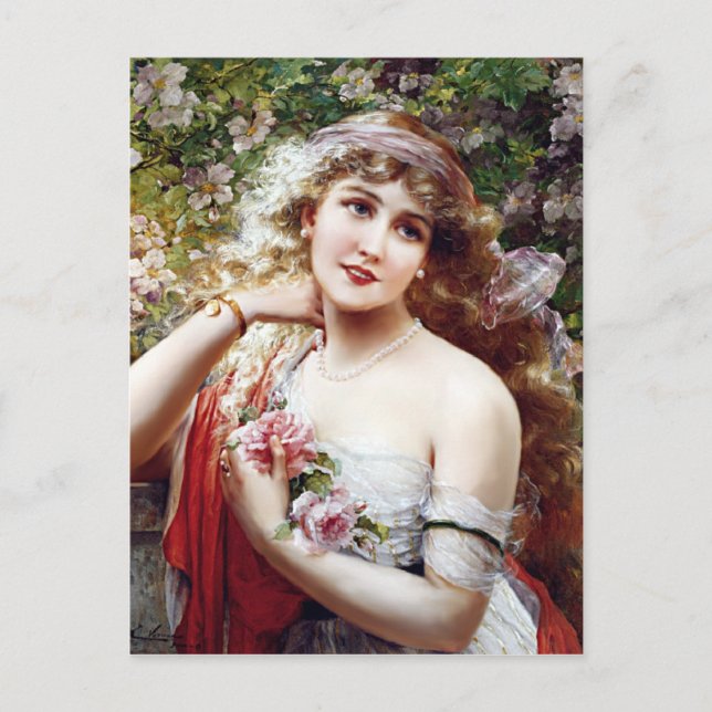 Cartão Postal Bonito como Rosa (Frente)