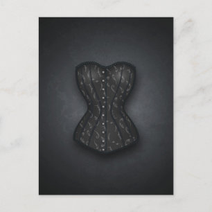 Cartão Postal Bonito Corset Preto