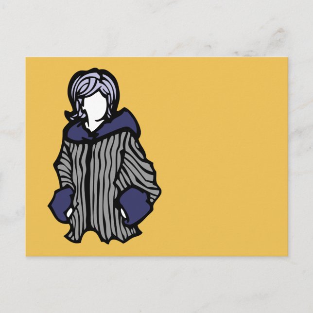 Cartão Postal bonito em roxo (Frente)