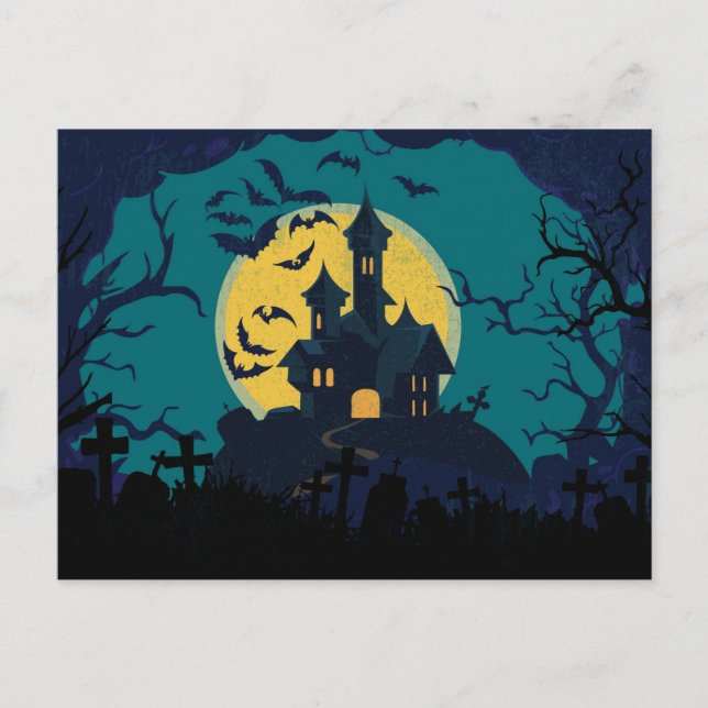 Cartão Postal Bonito Halloween (Frente)