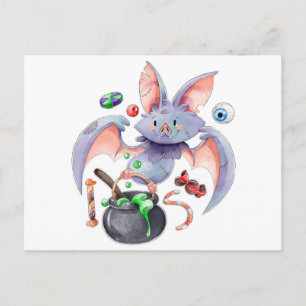 Cartão Postal Bonito Halloween