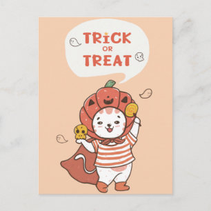 Cartão Postal Bonito Halloween