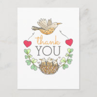 Bonito Ninho De Pássaro Obrigado