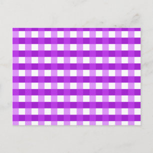 Cartão Postal Bonito padrão de Tecido verificado com Gingham Ro