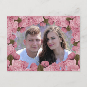 Cartão Postal Bonito Pink Cherry Blossomo Obrigado