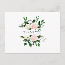 Cartão Postal Bonito Pink Peony Obrigado