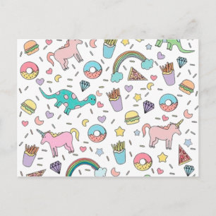 Cartão Postal Bonito, por favor, com borras no topo