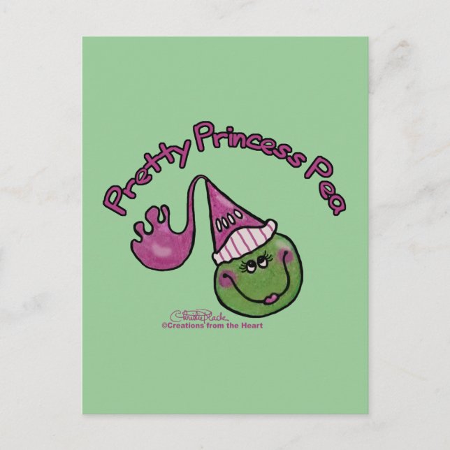 Cartão Postal Bonito Princesa Pea (Frente)