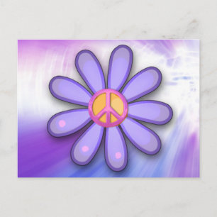 Cartão Postal Bonito Sinal de Paz Rosa