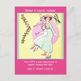 Cartão Postal Bonito Suffragette Women Voters vintage alterada