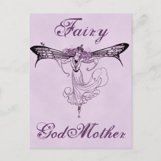 Cartão Postal Bonito Vintage Fairy Decal