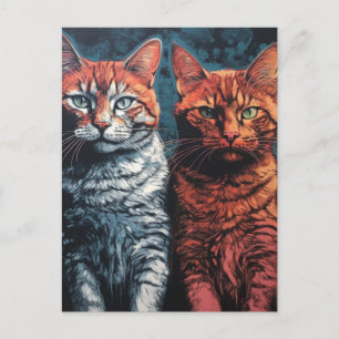Cartão Postal Bonitos Gatos