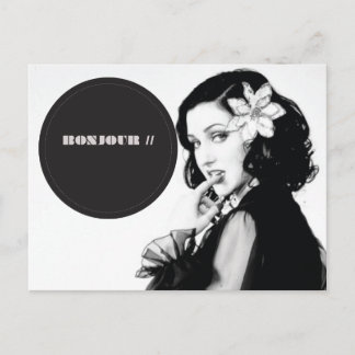 Cartão postal Bonjour