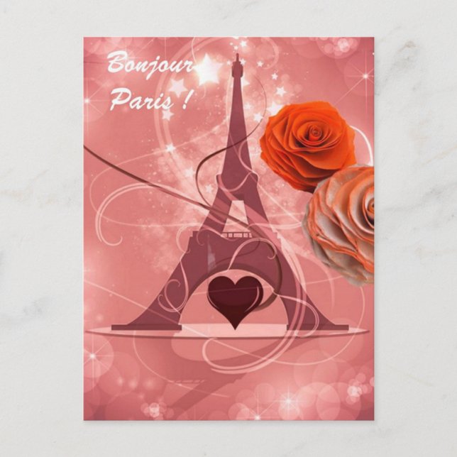 Cartão Postal Bonjour Paris! (Frente)