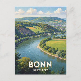 Cartão Postal Bonn Alemanha Vale do Reno Natureza Cena de Viagem