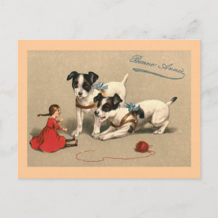 Cartão Postal Bonne Annee Francês Vintage