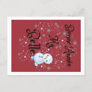 Cartão Postal Bonne Année Mãe Belle/ Feliz ano novo