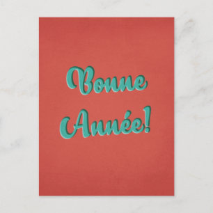 Cartão Postal Bonne Année - Retro French New Year