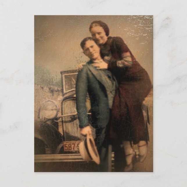 Cartão Postal Bonnie & Clyde (Frente)