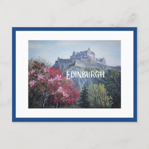 Cartão Postal Bonnie Scotland linda Edinburgh Castle Art