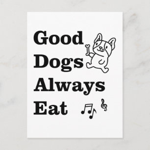 Cartão Postal Bons Cães Sempre Comem Teoria Musical GDAE