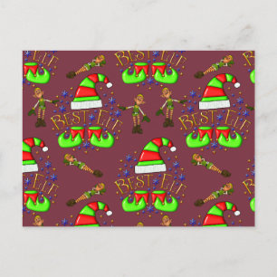 Cartão Postal Bons elfos de Natal