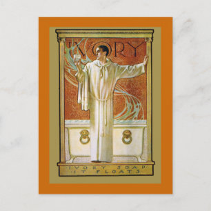 Cartão Postal Bons Notecards de marfim e antiquados