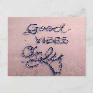 Cartão Postal Bons Vibes Somente Praia e Areia
