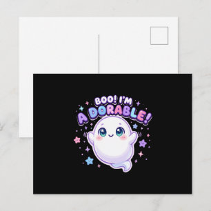Cartão Postal Boo Eu Sou Adorável Fantasma Fofo