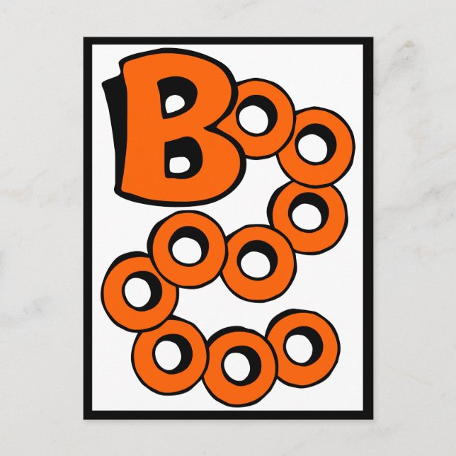 Cartão Postal Boo Laranja (Frente)