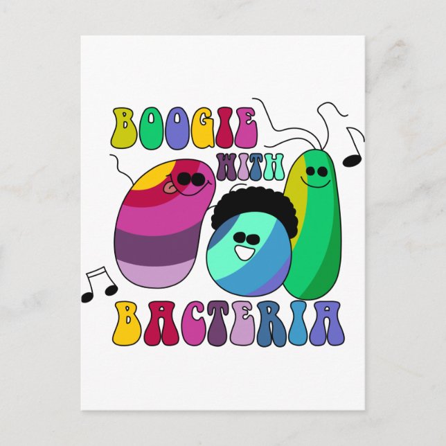 Cartão Postal Boogie com Bactérias (Frente)