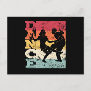 Cartão Postal Boogie Woogie Swing Retro Colors Vintage