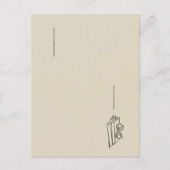 Cartão Postal Book Pile- Minimalist Book Lover  (Frente)