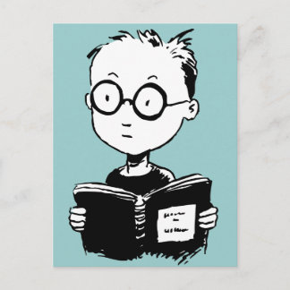 Cartão Postal Bookworm