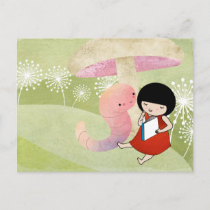 Cartão Postal Bookworm