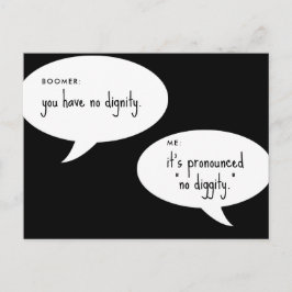 Cartão Postal boomer sem piada digna
