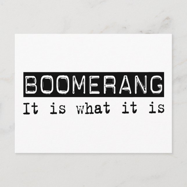 Cartão Postal Boomerang É (Frente)