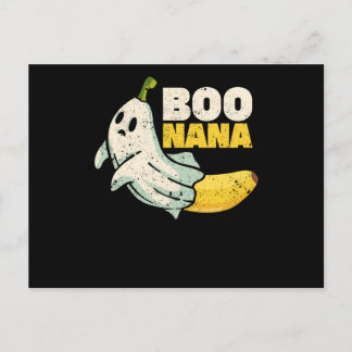 Cartão Postal Boonana Cute ghost banana Halloween