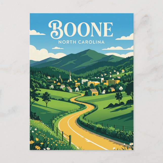 Cartão Postal Boone EUA (Frente)