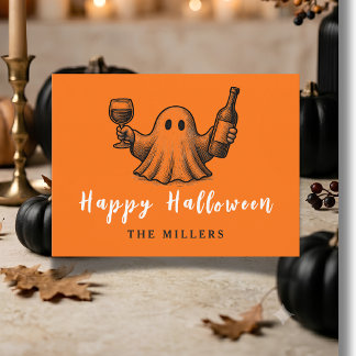 Cartão Postal Boos & Booze Vintage Ghost 