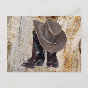 Cartão Postal Boots and Hat do Cowboy