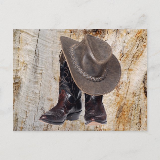 Cartão Postal Boots and Hat do Cowboy (Frente)