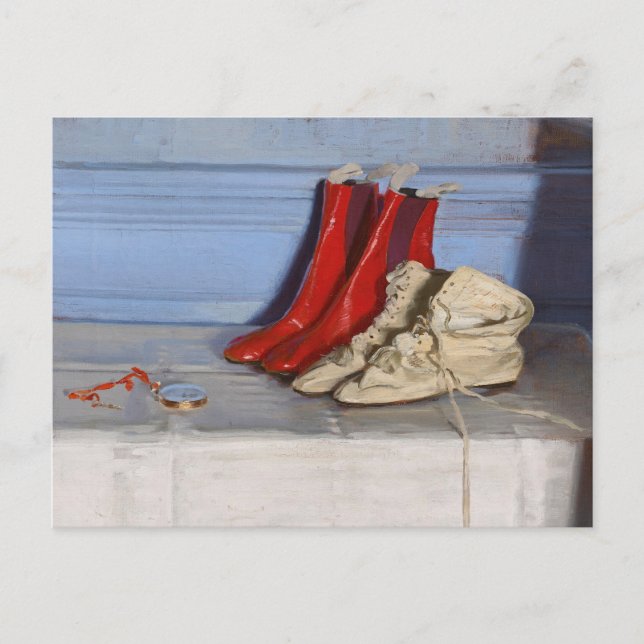 Cartão Postal Boots de Miss Simpson | William Nicholson (Frente)
