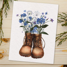 Boots do Exterior Blue Wildflower