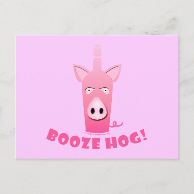 CARTÃO POSTAL BOOZE HOG (Frente)