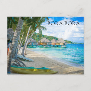 Cartão Postal Bora Bora Beach Overwater Bungalows Foto